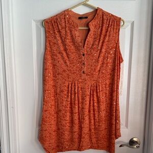 Cocomo Orange Sleeveless Tunic